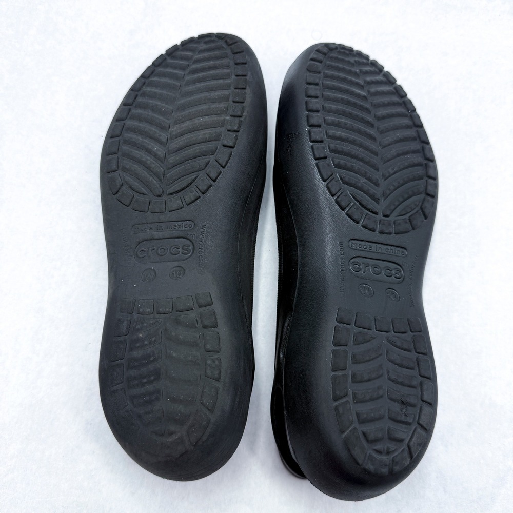 Crocs Kadee Slingback Ballet Flats Women 10 Black Comfort Work Shoes - Picture 5 of 7